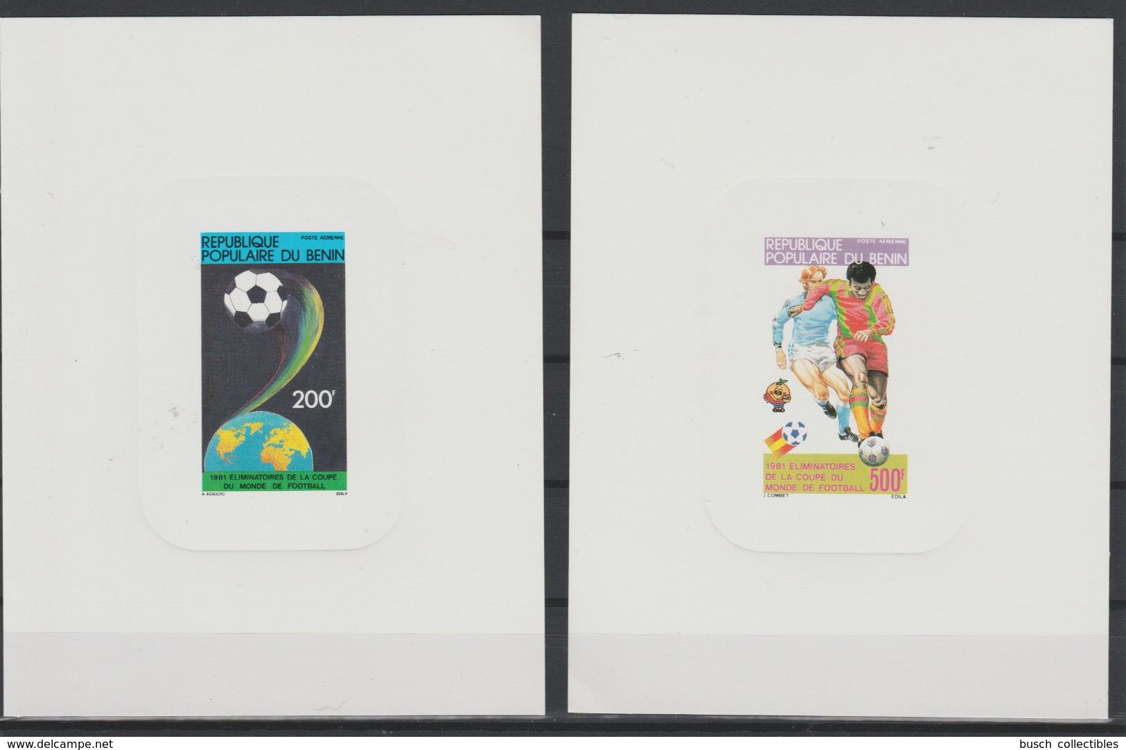 Bénin 1981 Mi. 257 / 258 Epreuve Luxe Proof FIFA Football World Cup Fußball WM Soccer Coupe Monde Espagne Spain Espana - 1982 – Espagne