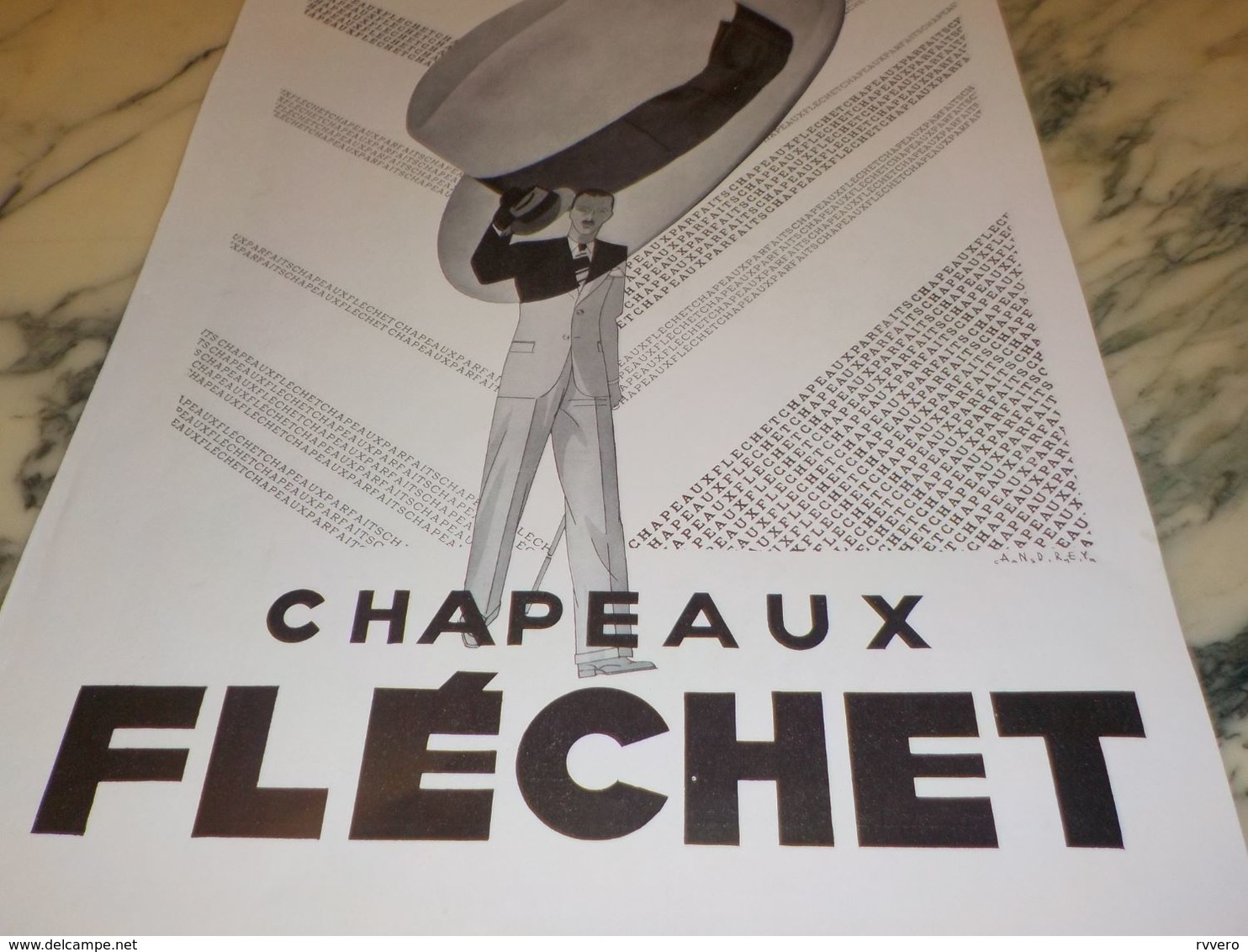 ANCIENNE PUBLICITE CHAPEAUX PARFAIT  FLECHET  1933 - Autres & Non Classés