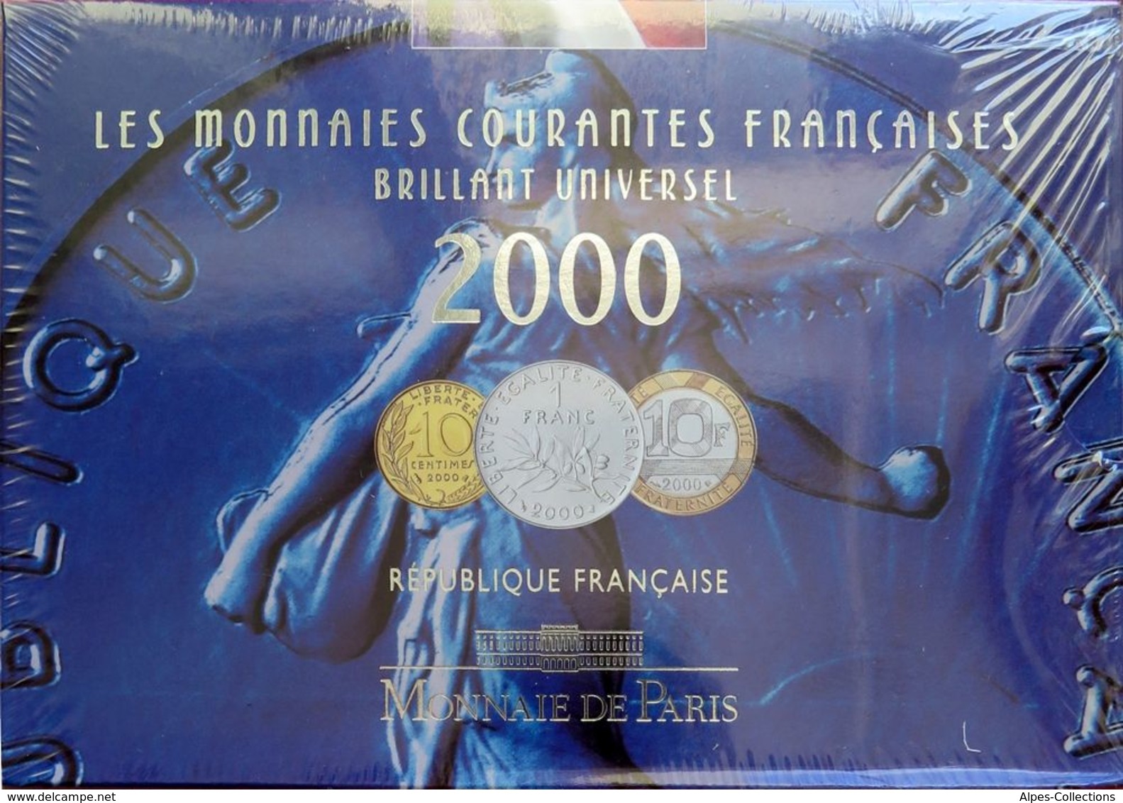 F5200.27 - COFFRET BU - 2000 - 1 Centime à 20 Francs - Sous Blister - BU, Proofs & Presentation Cases