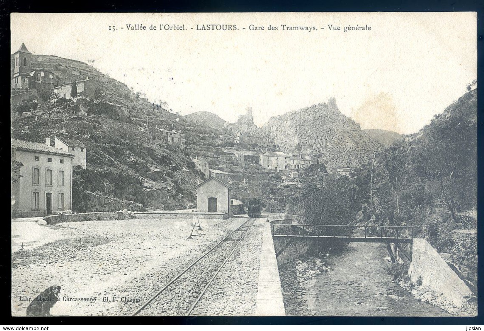 Cpa Du 11 Vallée De L' Orbiel -- Lastours - Gare Des Tramways -- Vue Générale  Est AVR20-90 - Sonstige & Ohne Zuordnung