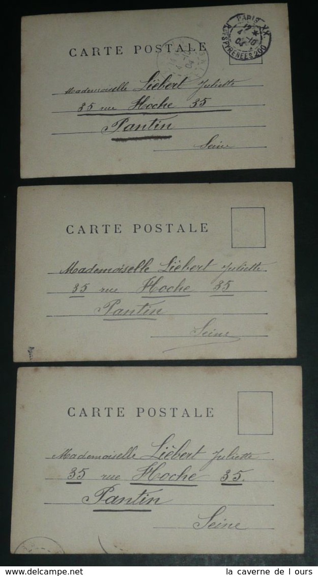 Lot Série De 3 CPA Précurseur, Carte Postale, Couple - Paare
