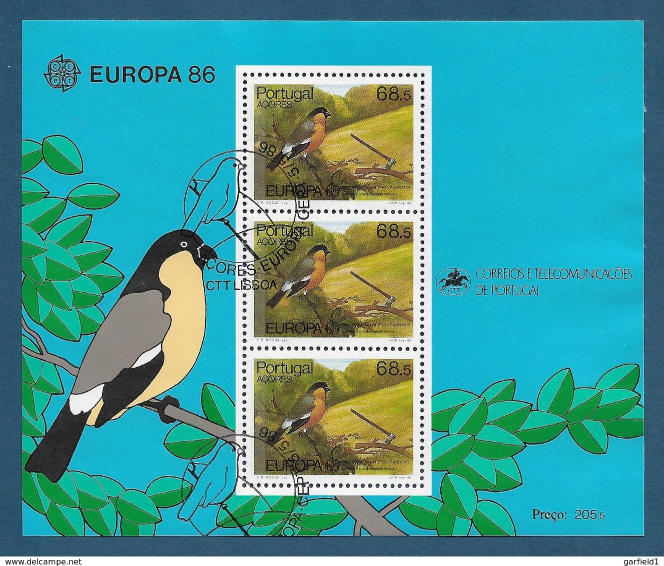 Portugal / Acores  1986  Mi.Nr. Block 7 (376) , Europa Cept - Natur- Und Umwelt - Gestempelt / Used / (o) - Oblitérés