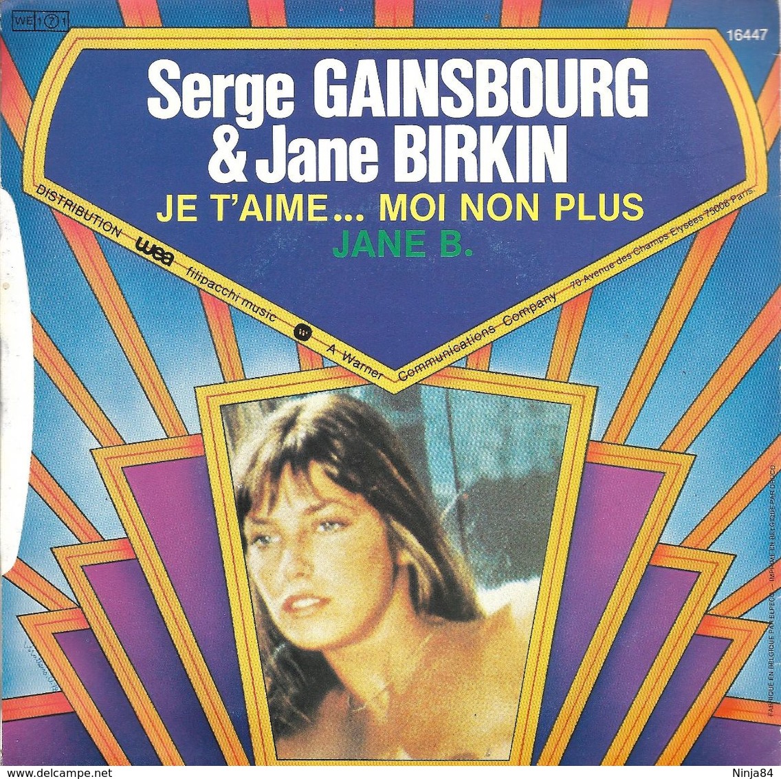 SP 45 RPM (7")  Serge Gainsbourg & Jane Birkin  "  Je T'aime… Moi Non Plus  " - Autres - Musique Française