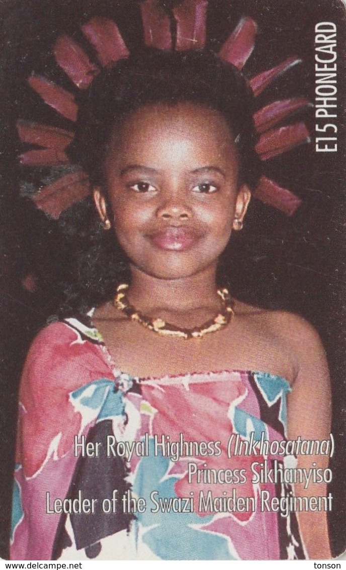 Swaziland, SZ-SWT-0004, Her Royal Highness - Princess Sikhanyiso,  2 Scans.   Long Control Number: 35 Mm. - Swaziland