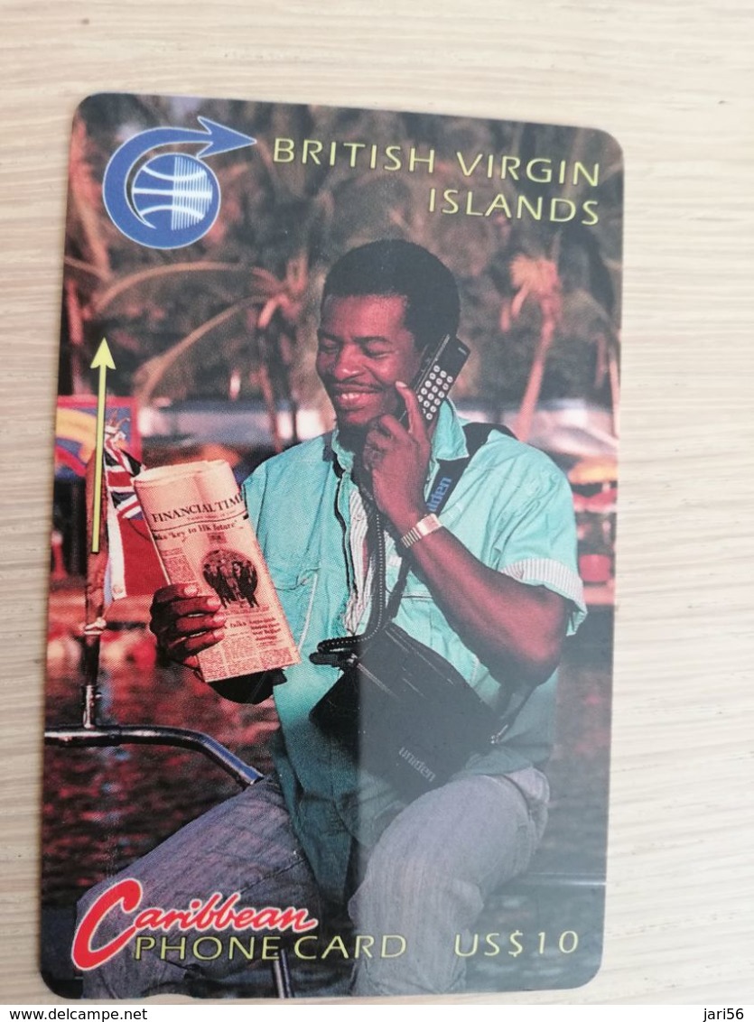 BRITSCH VIRGIN ISLANDS  US$ 10,-  BVI-3B  MAN ON PHONE  3CBVB     Fine Used Card   ** 2614 ** - Maagdeneilanden