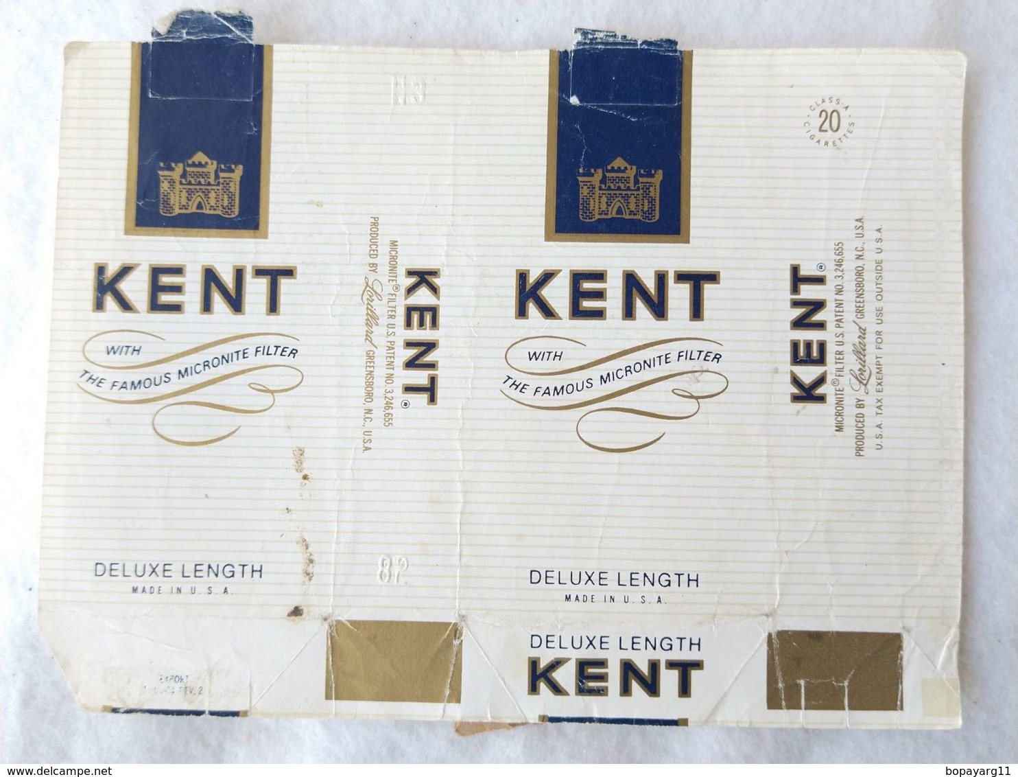 Paquet De Cigarettes Vide Cigarrettes Package Kent USA #14 - Etuis à Cigarettes Vides