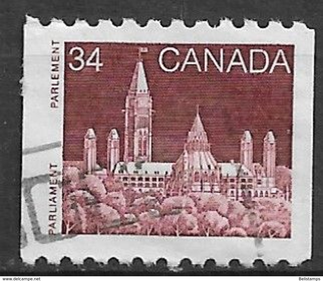 Canada 1985. Scott #952 (U) Parliament (Library)  *Complete Issue* - Coil Stamps