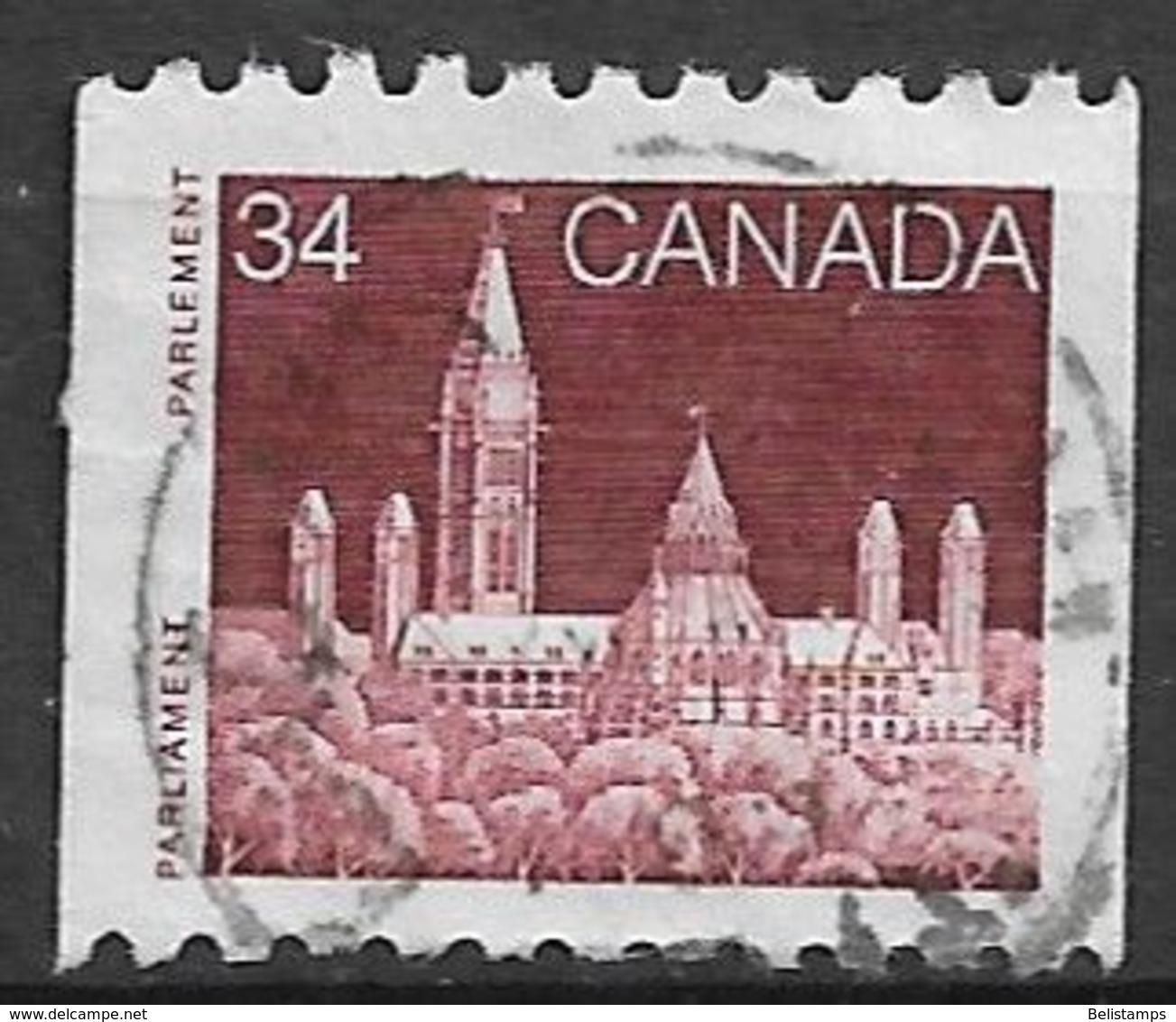 Canada 1985. Scott #952 (U) Parliament (Library)  *Complete Issue* - Coil Stamps