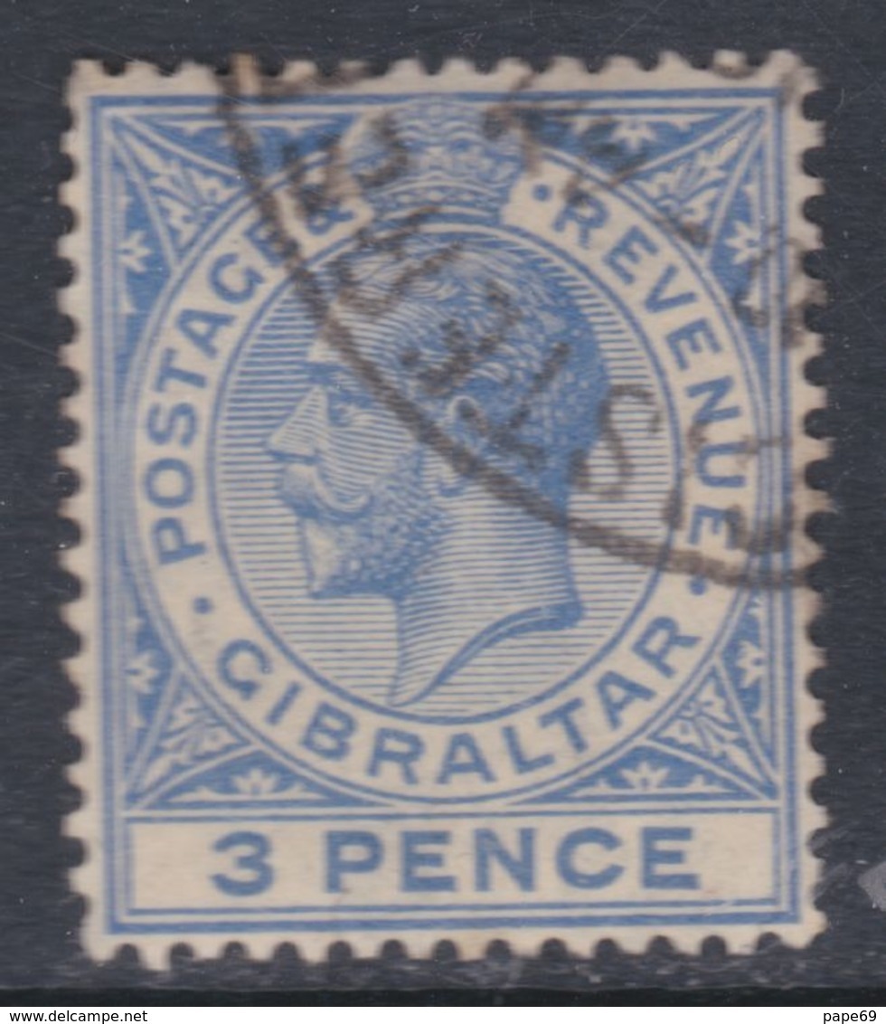 Gibraltar N° 78 O  Partie De Série : George V : 3 P. Outremer Oblitéré, TB - Gibraltar