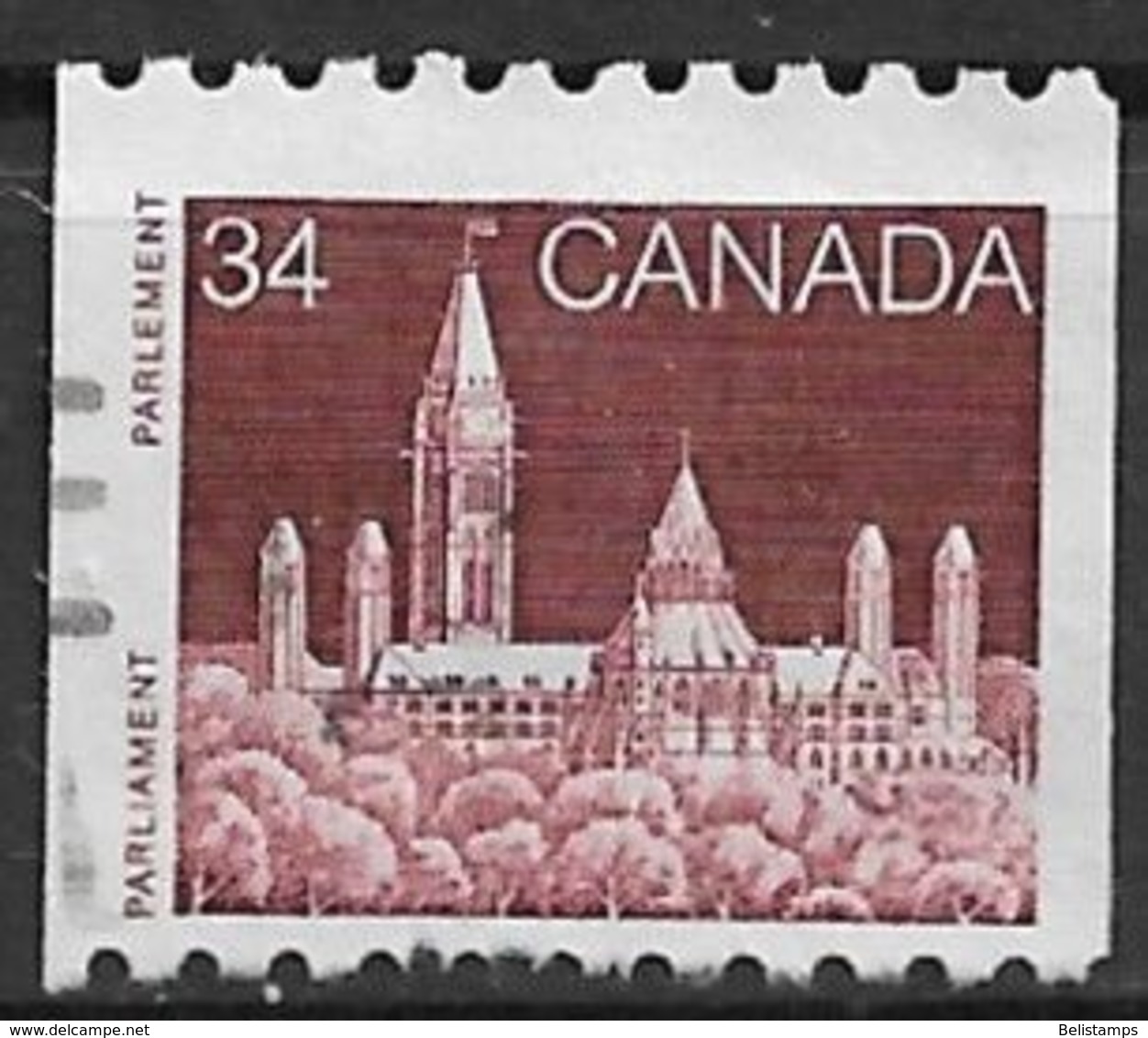 Canada 1985. Scott #952 (U) Parliament (Library)  *Complete Issue* - Coil Stamps