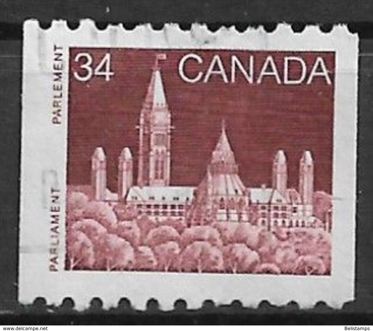 Canada 1985. Scott #952 (U) Parliament (Library)  *Complete Issue* - Coil Stamps