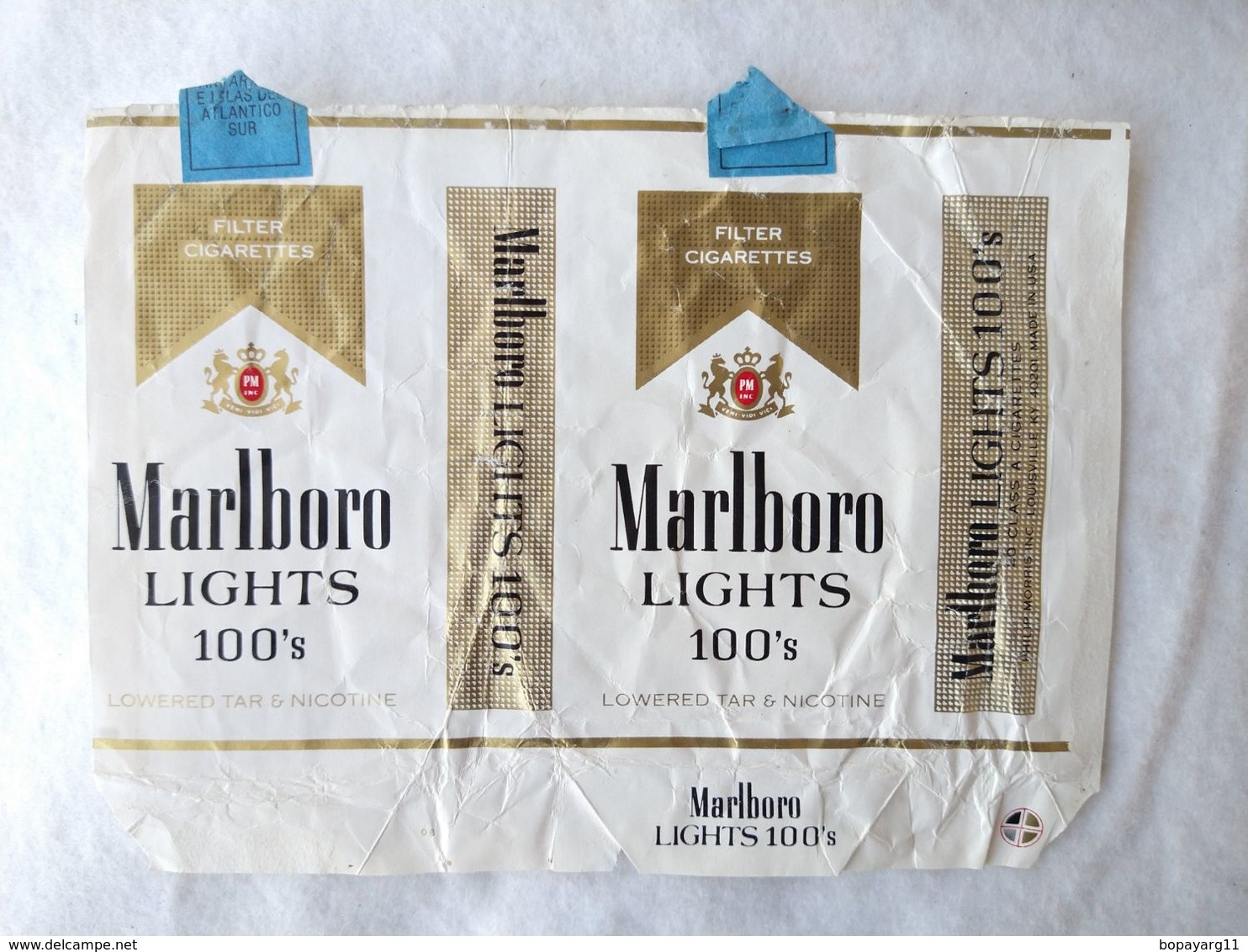 Paquet De Cigarettes Vide Cigarrettes Package Marlboro Lights USA #14 - Etuis à Cigarettes Vides