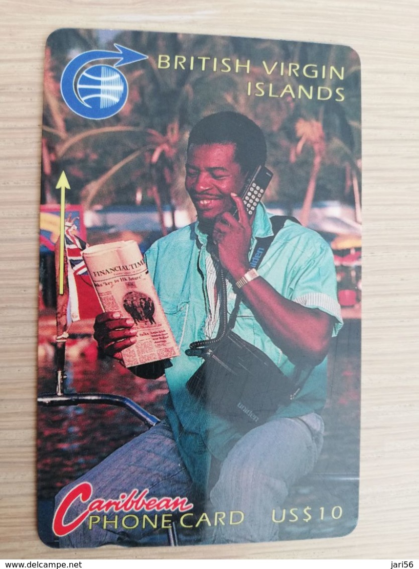 BRITSCH VIRGIN ISLANDS  US$ 10,-  BVI-5A  MAN ON PHONE     5CBVA     Fine Used Card   ** 2619 ** - Islas Virgenes