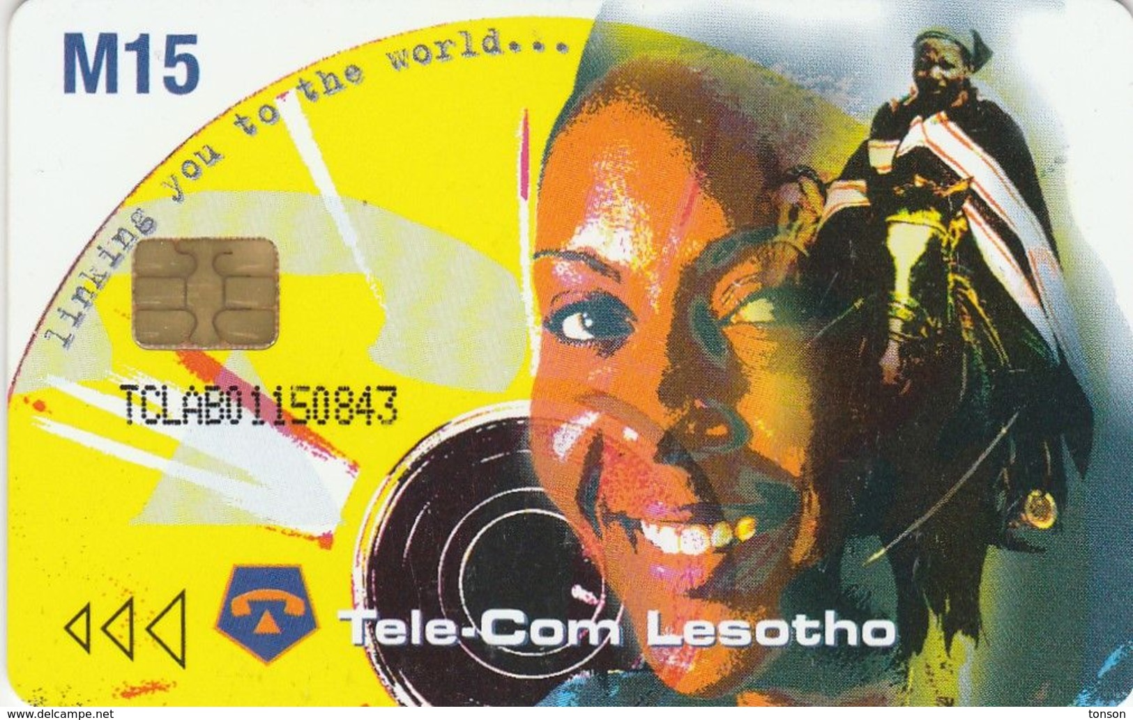 Lesotho, LS-LST-0006, 3rd Issue - AIDS, Persons Face, 2 Scans. - Lesoto