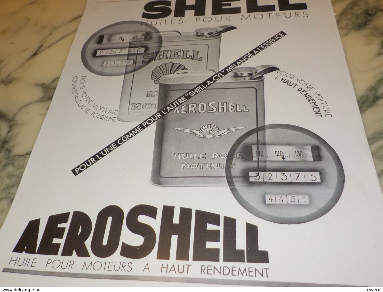 ANCIENNE PUBLICITE HAUT RENDEMENT  AEROSHELL  1933 - Sonstige & Ohne Zuordnung