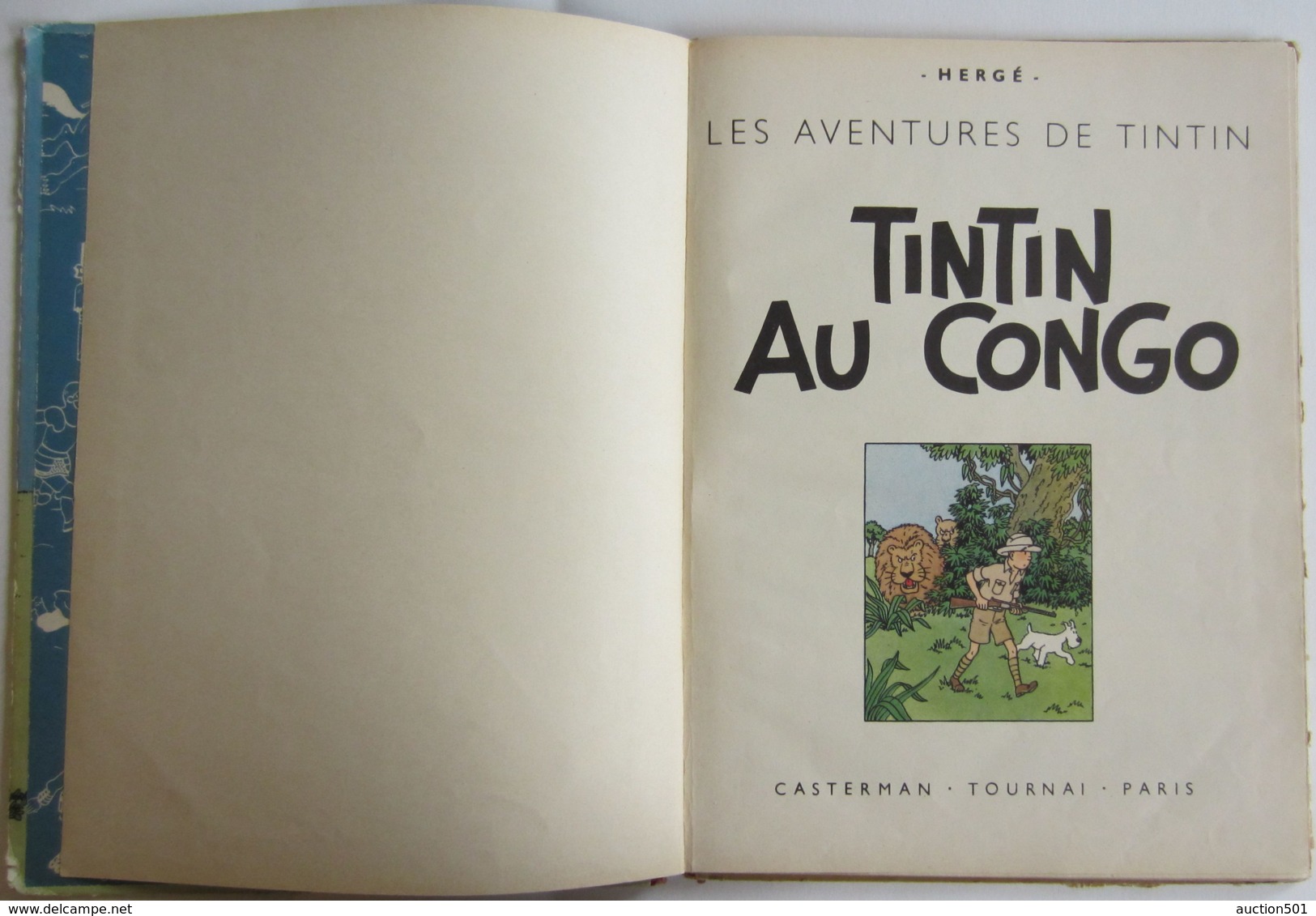 29563g TX -  HERGE - TINTIN AU CONGO - 1951 - Hergé