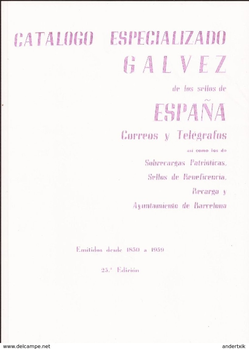 EBook: "GALVEZ CATALOGUE For SPANISH LOCALS" - Autres & Non Classés