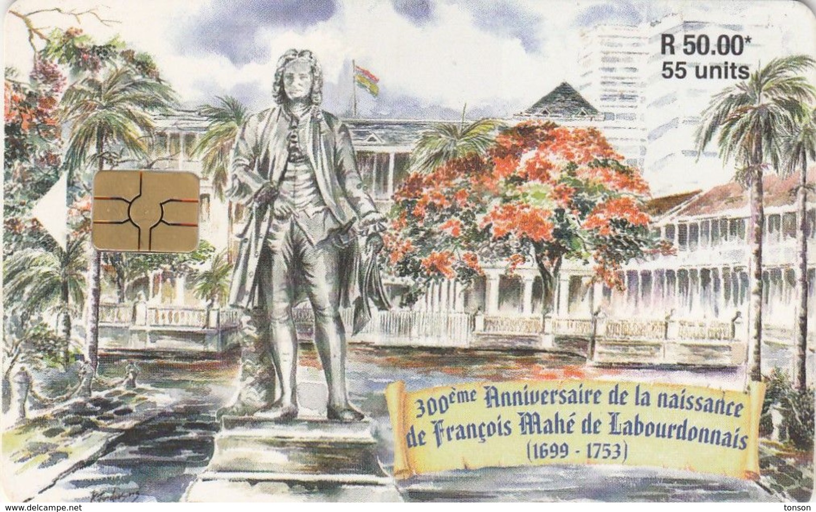 Mauritius, MU-MAU-0075, F. Mahé De Labourdonnais, 2 Scans. - Mauritius