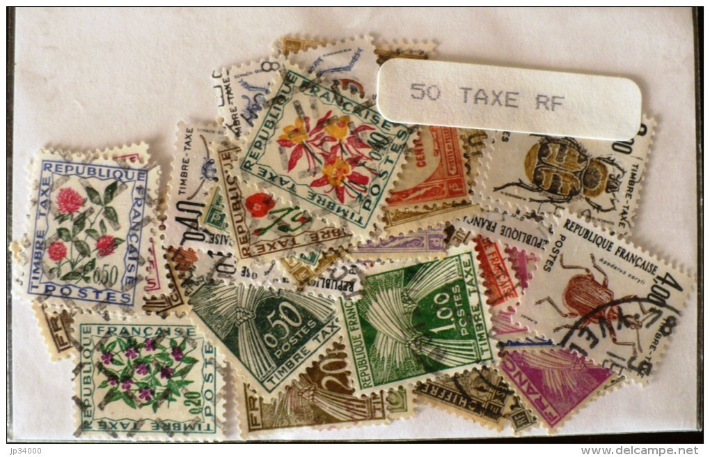 FRANCE Lot 50 Timbres TAXE Tous Differents - Andere & Zonder Classificatie