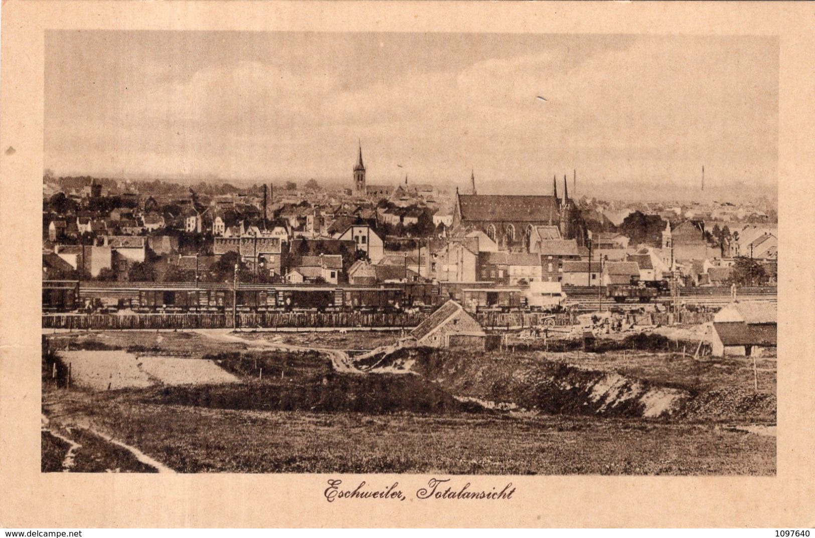 ESCHWEILER, TOTALANSICHT. Carte De 1919 - Eschweiler