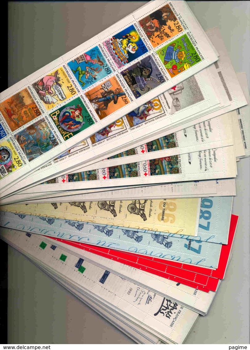 Ensemble De Blocs Et Carnets En Franc Et Euro Dont 1/4 De Timbres Détachés Valeur 670€ - Collections