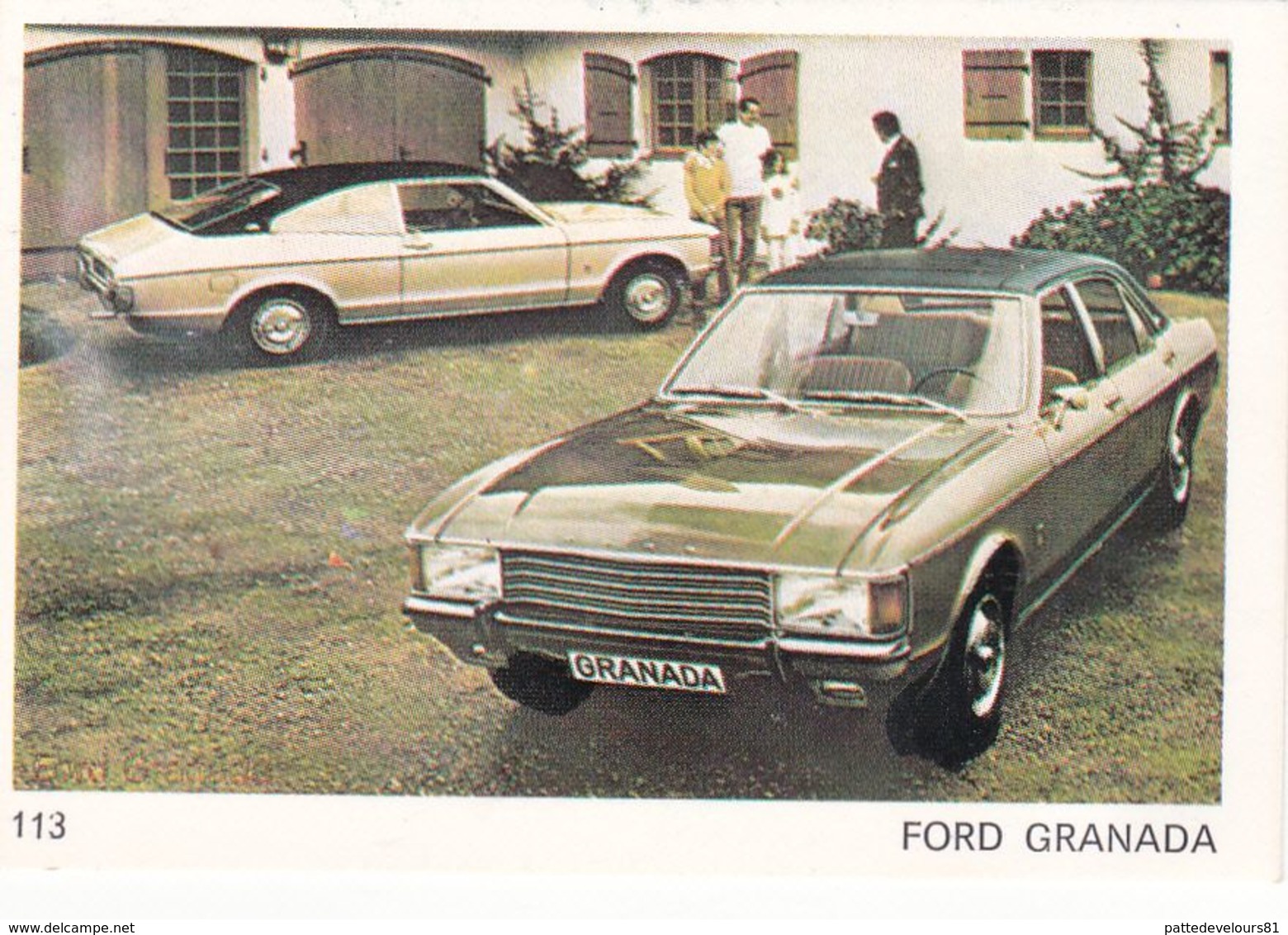 Image Style Chromo Voiture Des Années 60 / 70 / 80 / FORD GRANADA - Autres & Non Classés