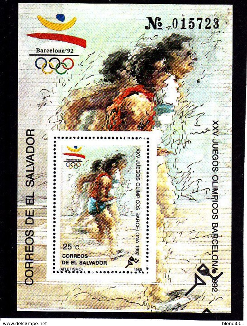 Olympics 1992 - Athletics - EL SALVADOR- S/S MNH - Summer 1992: Barcelona