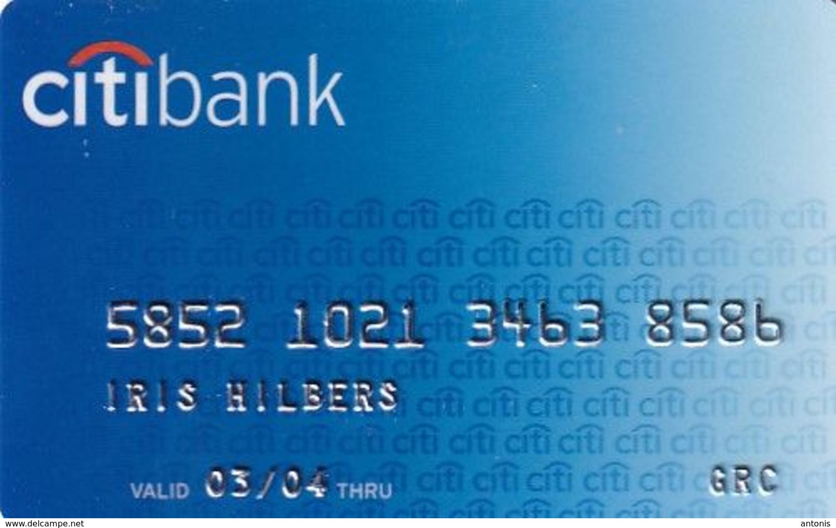 GREECE - CitiBank Debit Card(Saetic), 12/03, Used - Cartes De Crédit (expiration Min. 10 Ans)