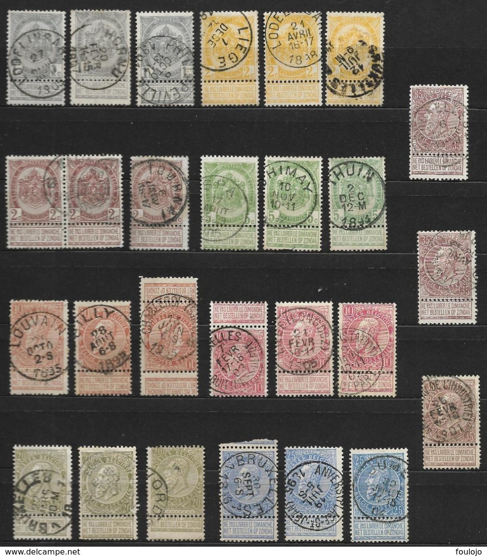 53 à 61 Oblitérés (3X) (Nic 057) - 1893-1900 Thin Beard