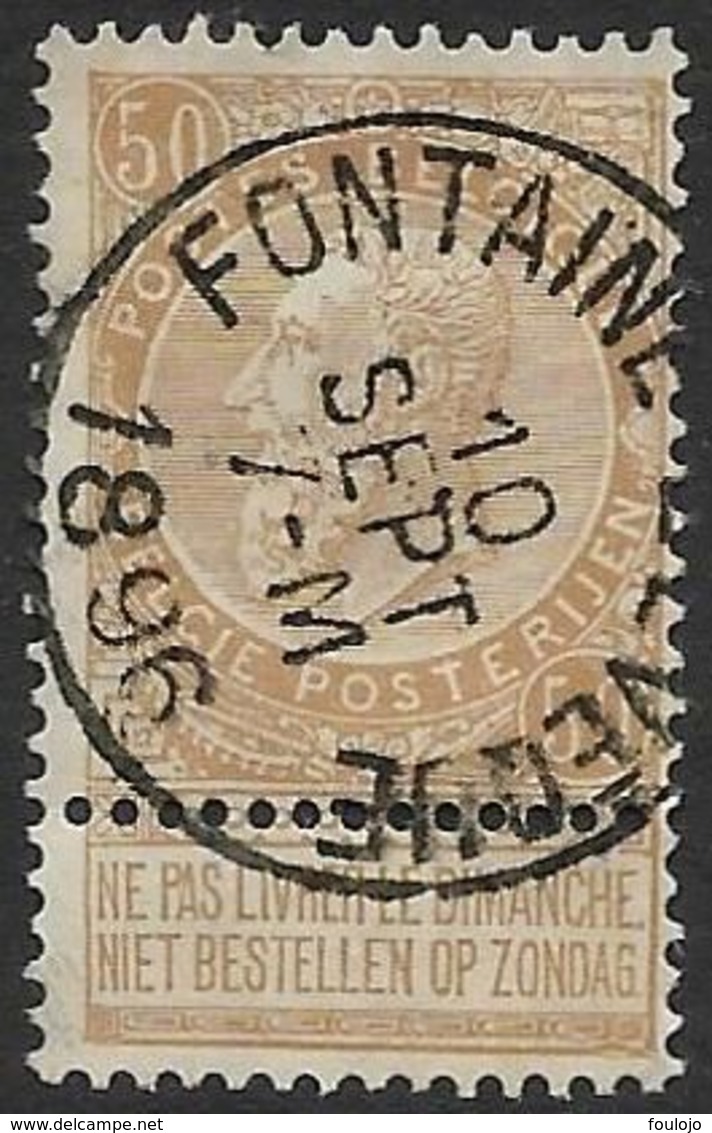 62 Oblitération Fontaine-l'Evêque Le 10 Sept 1896 (Nic  805)) - 1893-1900 Thin Beard