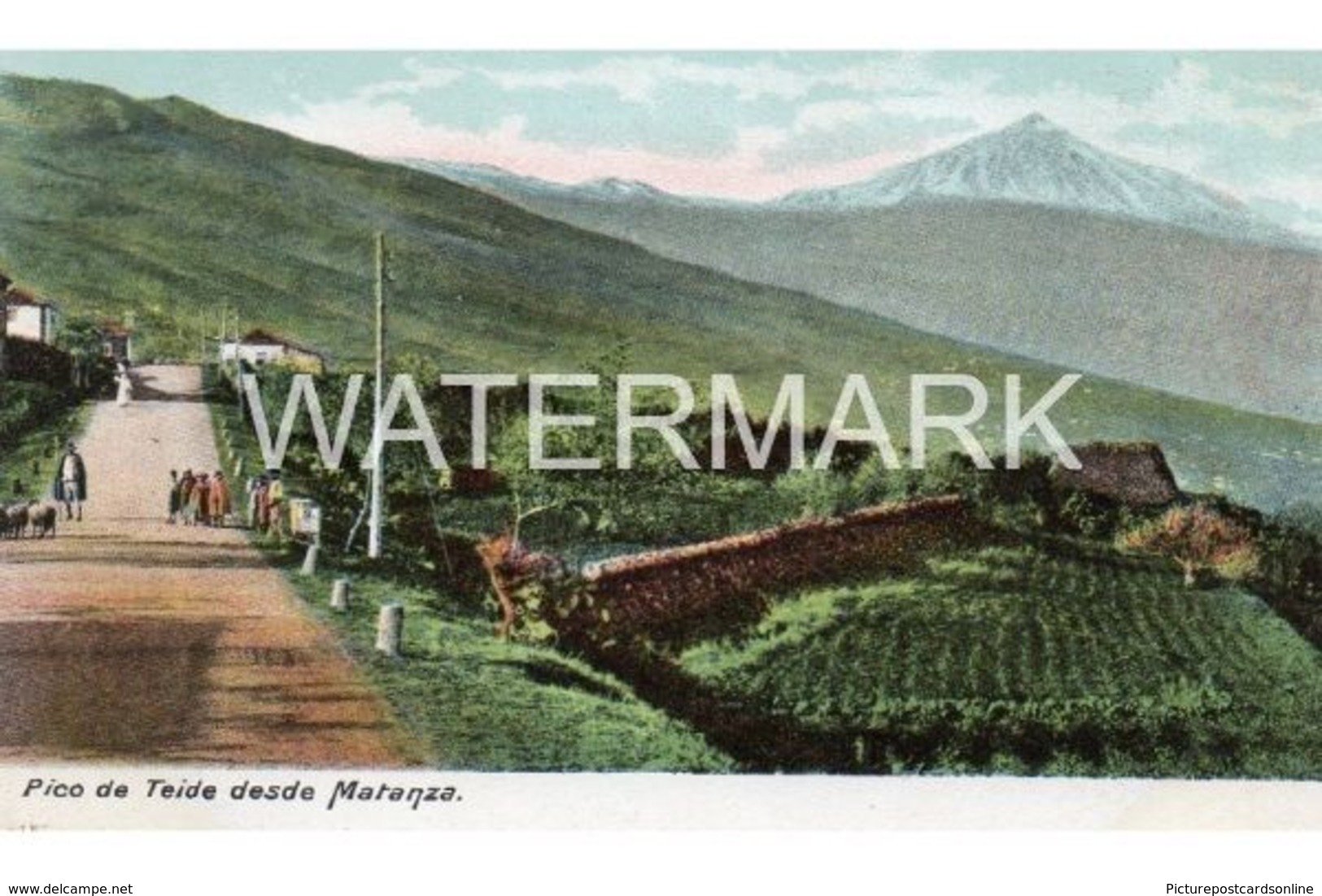 PICO DE TEIDE DESDE MATANZA OLD COLOUR POSTCARD GRAN CANARIA SPAIN - La Palma