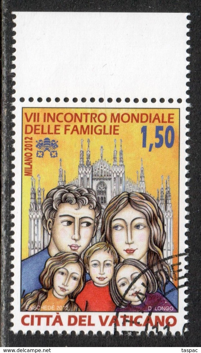 Vatican 2012 Mi# 1742 Used - 7th World Meeting Of Families - Usados