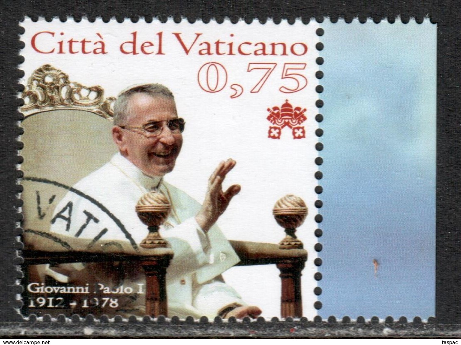 Vatican 2012 Mi# 1744 Used - Centenary Of The Birth Of Pope John Paul I - Usados