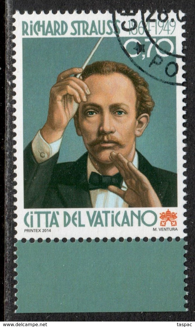 Vatican 2014 Mi# 1815 Used - 150th Anniv. Of The Birth Of Richard Strauss / Music - Gebruikt