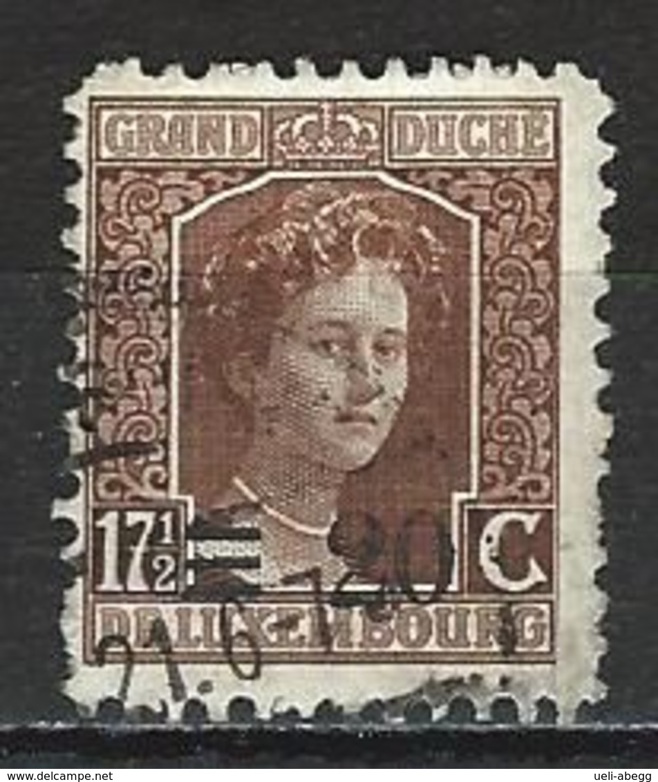 Luxemburg Mi 115 O Used Verschobener Aufdruck / Shifted Overprint - 1914-24 Marie-Adelaide