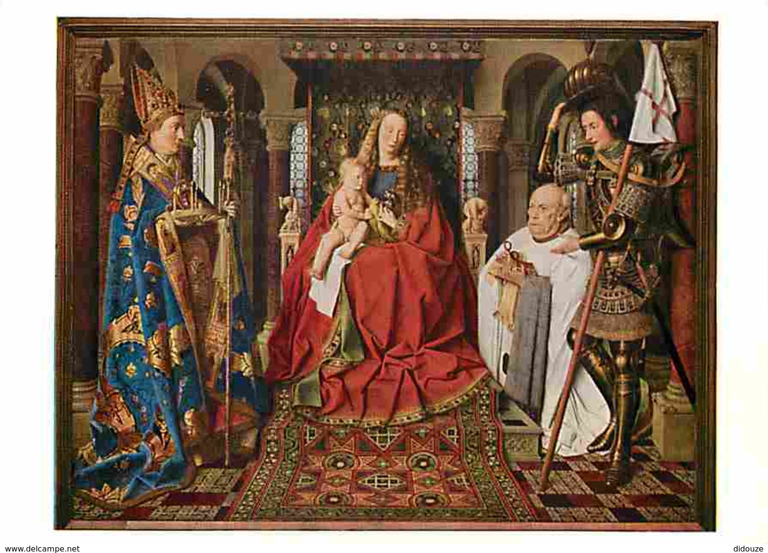 Art - Peinture Religieuse - Jan Van Eyck - La Sainte Vierge Avec St Donatien - CPM - Voir Scans Recto-Verso - Gemälde, Glasmalereien & Statuen