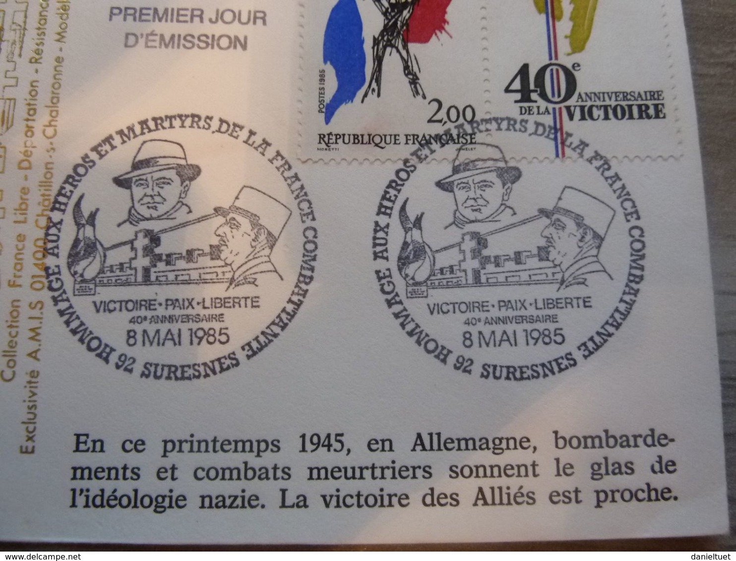 Surennes - Hommage Aux Héros Et Martyrs De La France Combattante - Yt 2368 -Editions Amis - Année 1985 - - Oblitérés