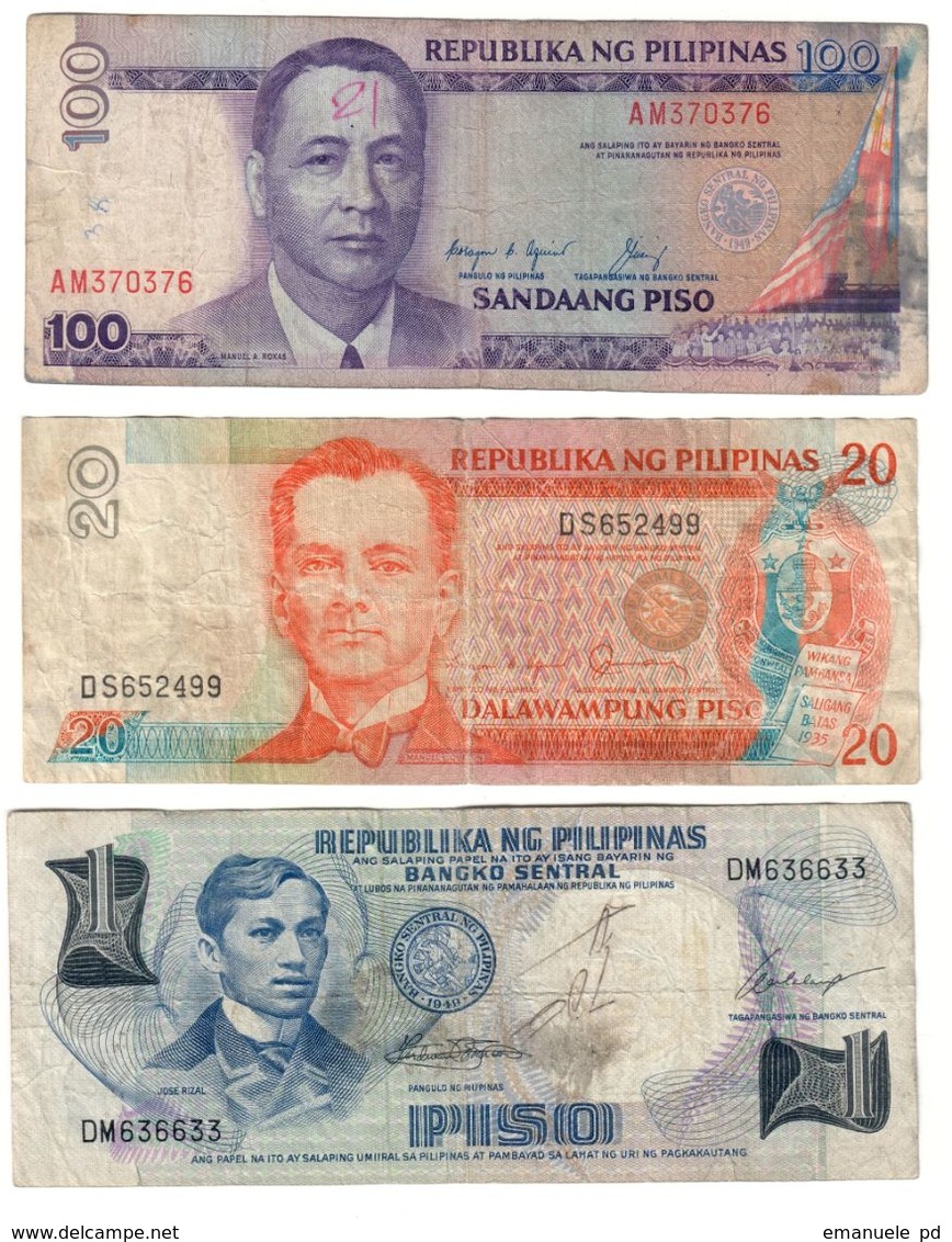 Philippines Lot 3 Banknotes - Philippines