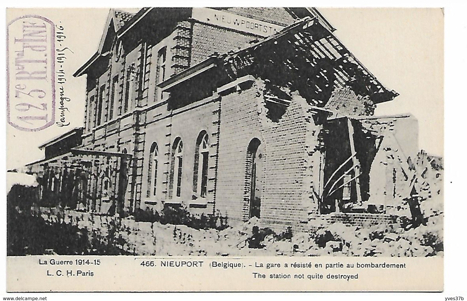 Nieuport - La Gare A Résisté En Parti Au Bombardement - Nieuwpoort