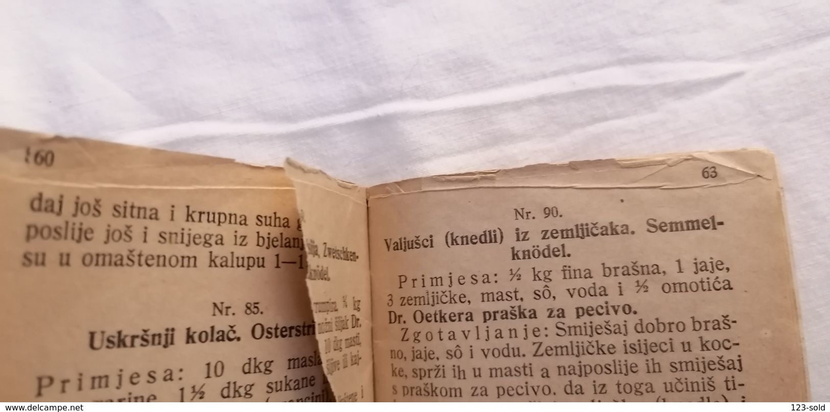 Very Old Small Book DR. OETKER RECEPTI MARIBOR Slovenia Slovenija - Lingue Slave