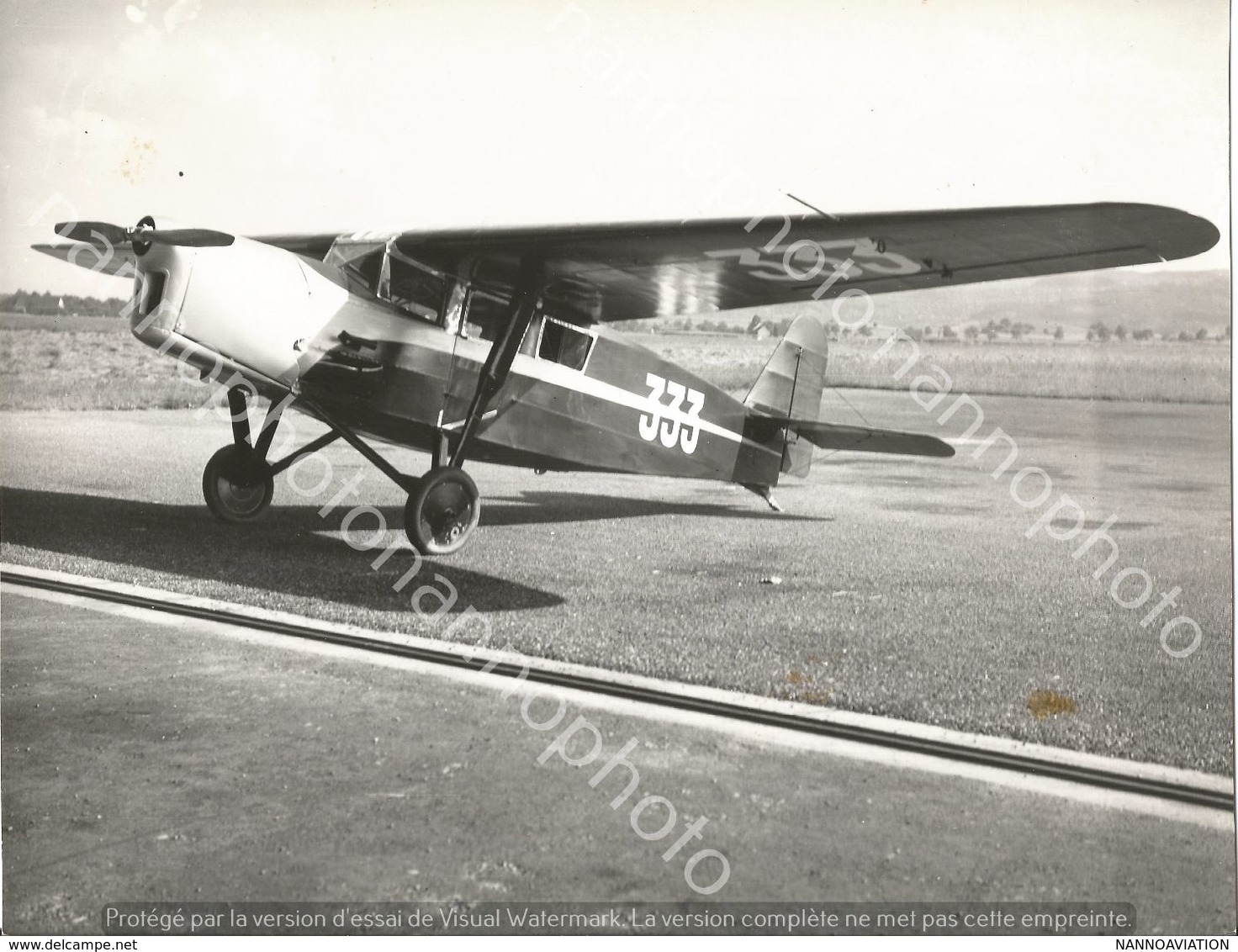 PHOTO AVION  RETIRAGE REPRINT      333 Alfred COMTE A.C.4. - Aviation