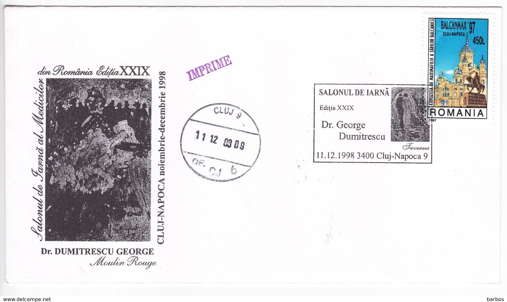 Roumanie , Romania , 1998 , Sculpture , Special Cancell - Postmark Collection