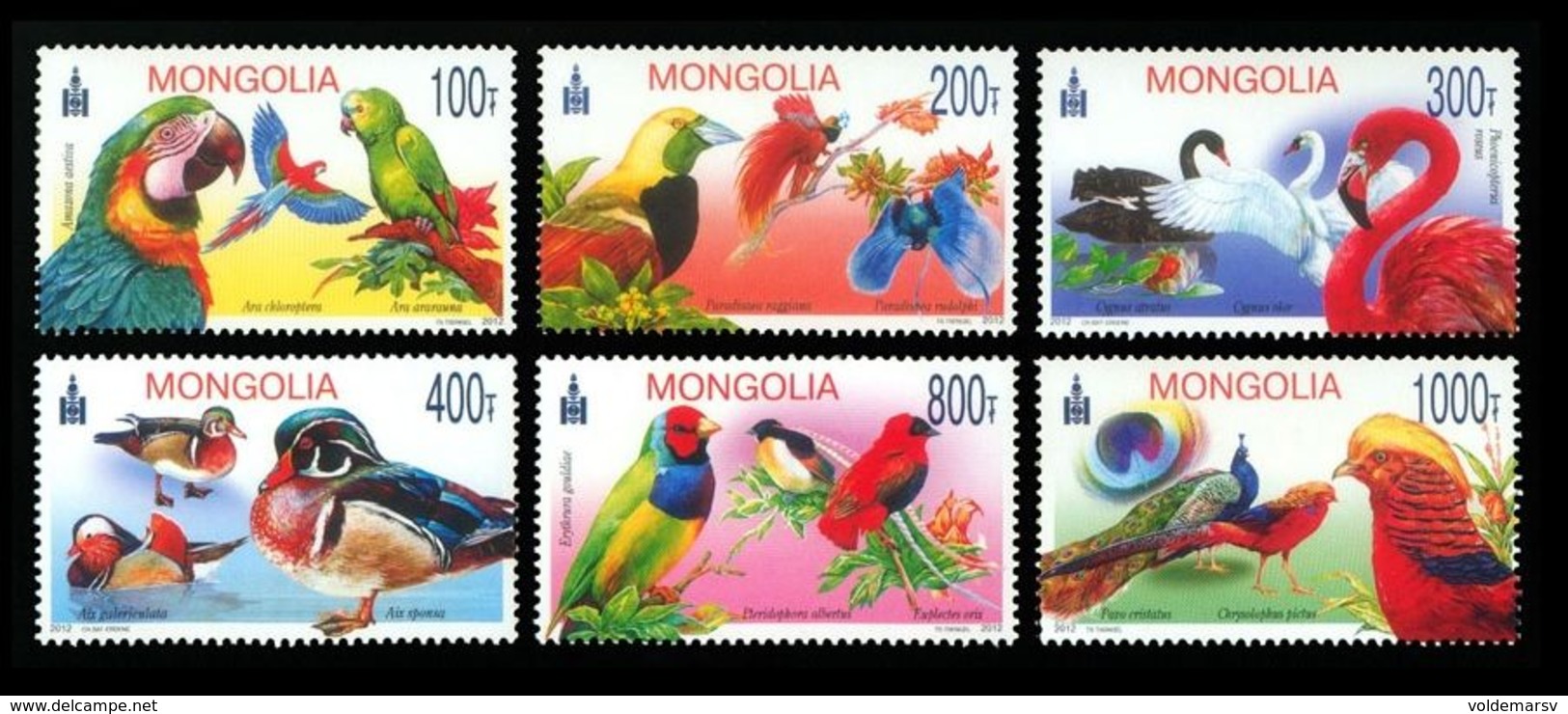 Mongolia 2012 Mih. 3856/61 Fauna. Birds Of The World MNH ** - Mongolie