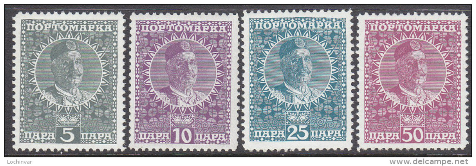 MONTENEGRO, 1913 NICHOLAS INSC HOPTOMAPKA 4 MNH - Montenegro