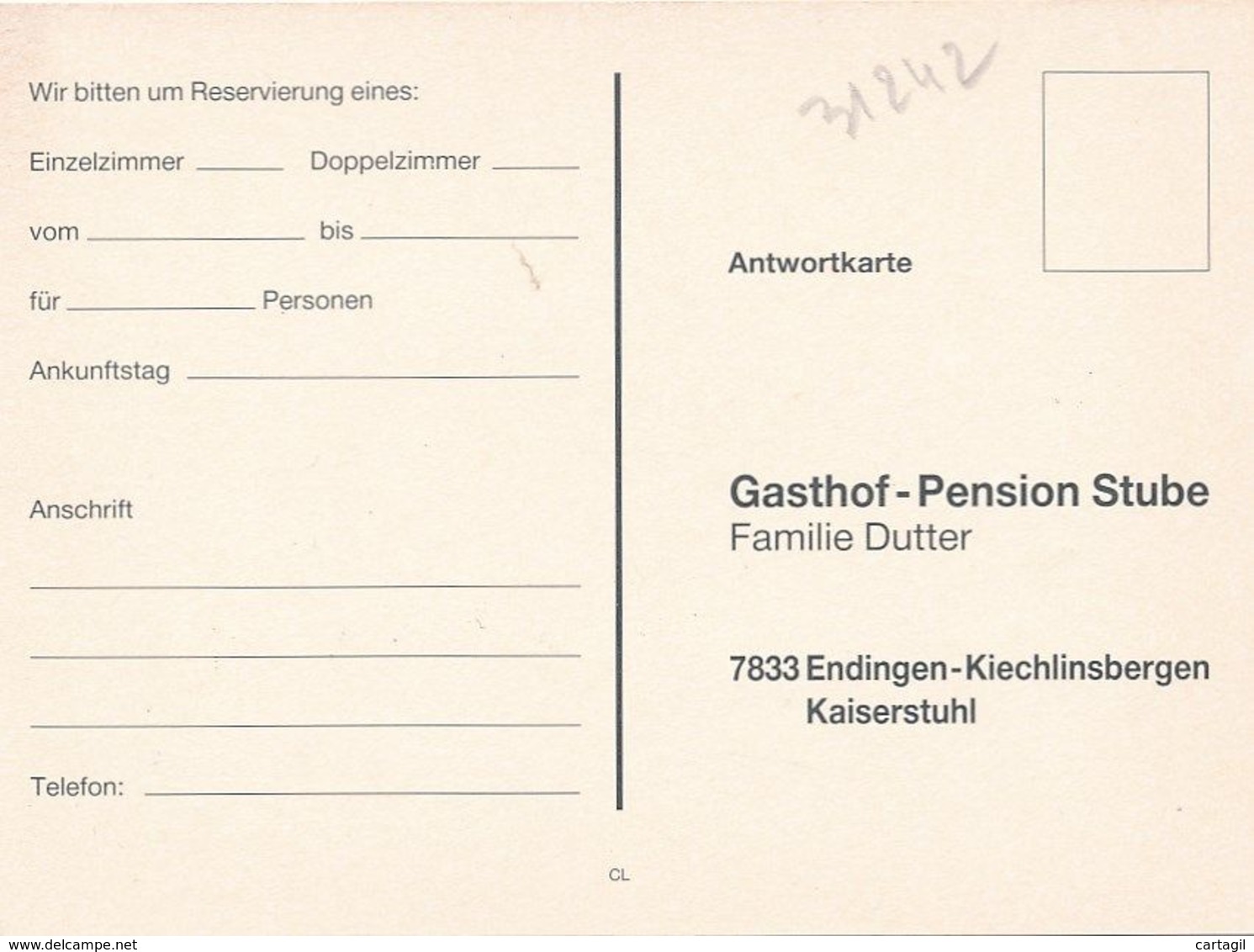 2CPM GF (lot)- Allemagne -Kiechlinsbergen ( Endingen) -Gasthaus  "Zur Stube"zu Verschieden Zeiten -Envoi Gratuit - Endingen