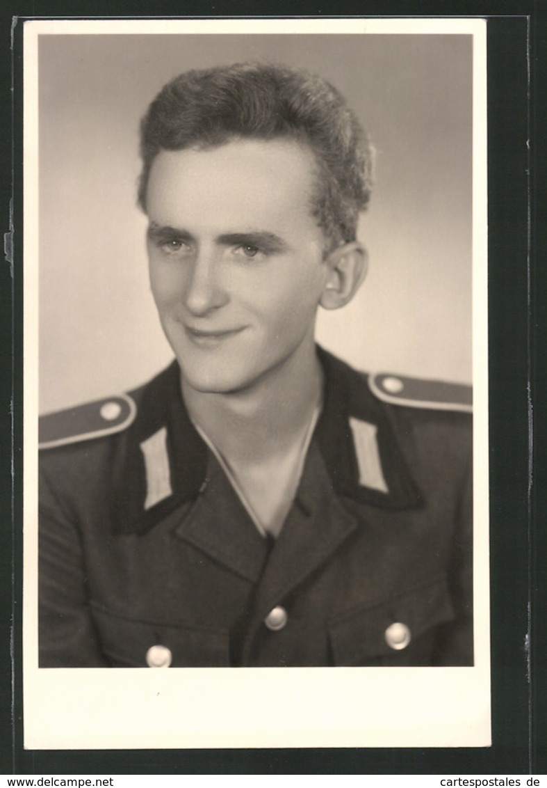 Fotografie Portrait Soldat Der NVA In Uniform - Guerra, Militari