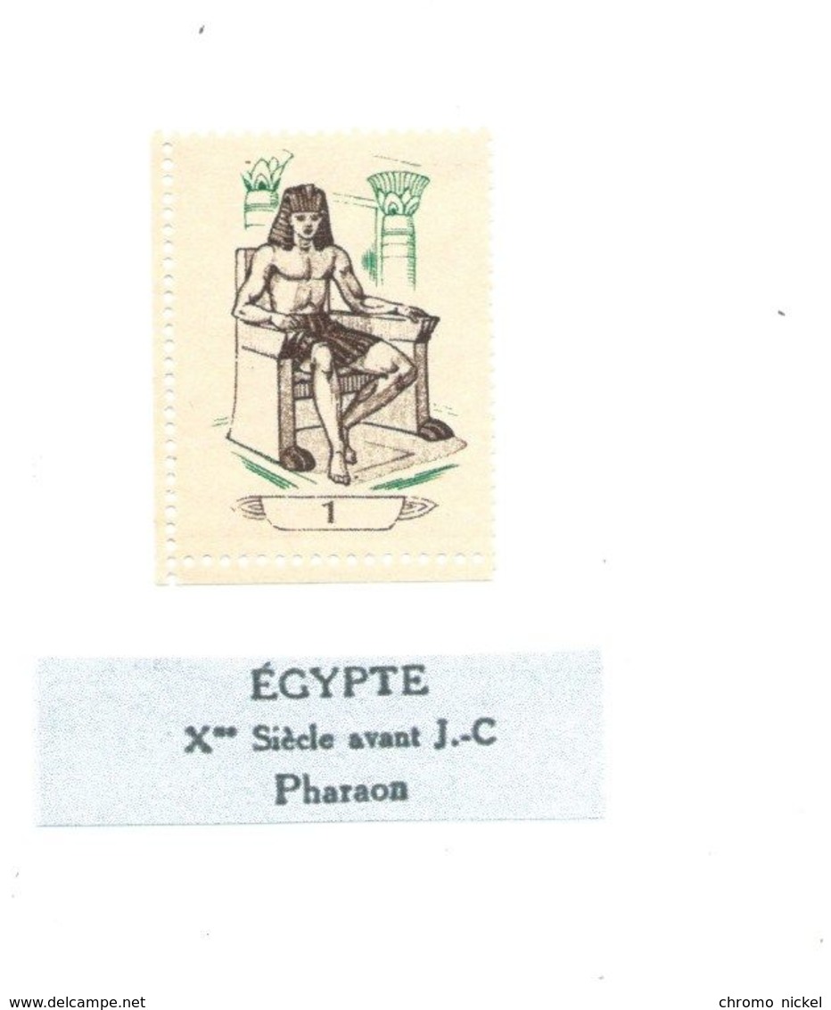 Vignette Chromo Egypte Egypt PHARAON 40 X 30 Mm Bon Point Pub: VALDA TB Gomme** Rare - Otros & Sin Clasificación