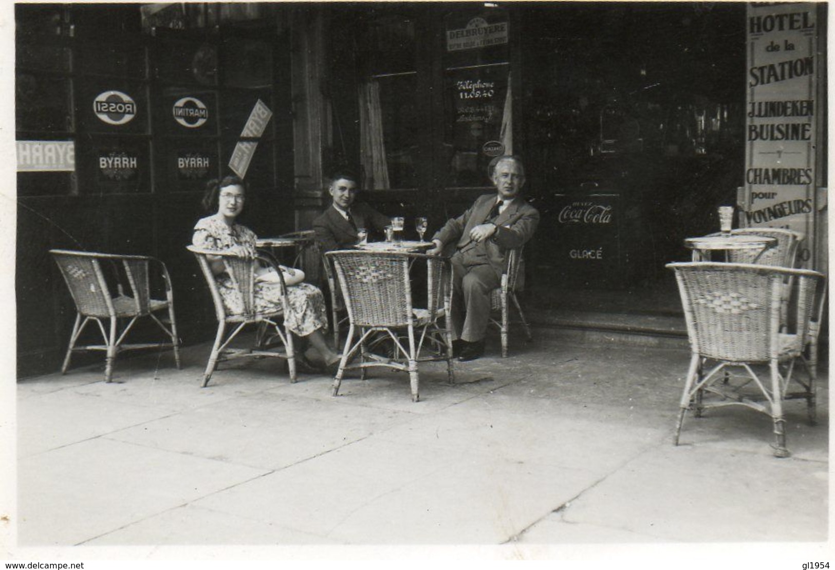 UIT  ALBUM   FAMILIE   JOS  RITZEN  UIT   WILRIJK  -  HOTEL DE LA  STATION LINDEKENS  BUISINE   9 OP 6 CM - Autres & Non Classés