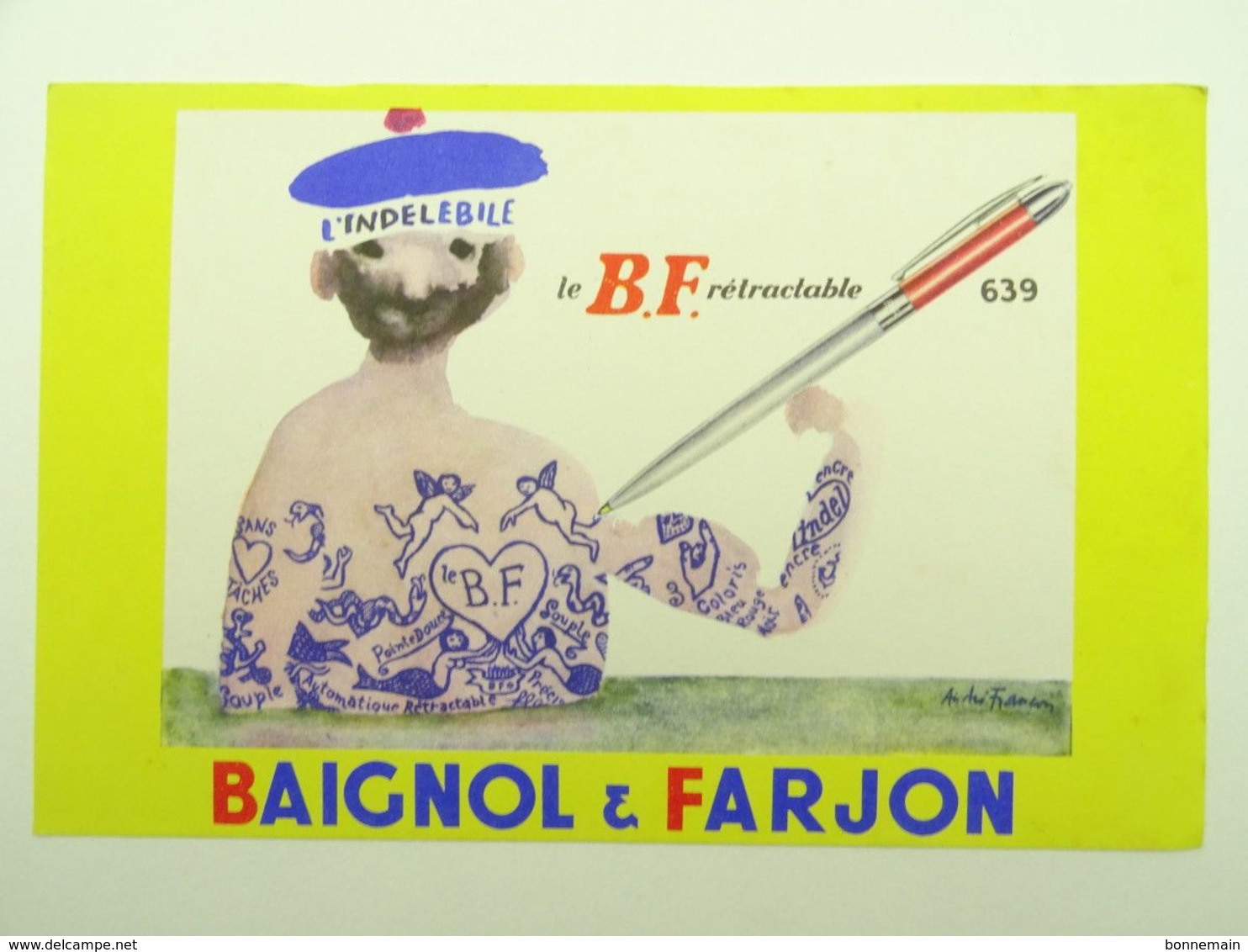 BUVARD BAIGNOL ET FARJON INDELEBILE BF RETRACTABLE - Papelería