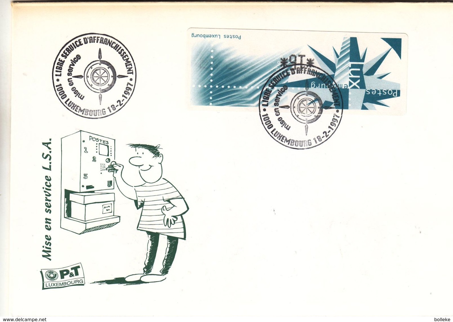 Luxembourg - Lettre De 1997 - Oblit Luxembourg - Avec Vignettes D'affranchissement - LSA - Vignettes D'affranchissement